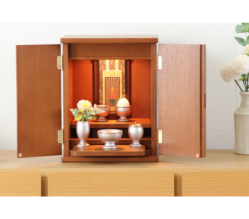 楽天市場】ミニ仏壇 「離宮」ミドル（v13-077-1） 幅 28cm コンパクト