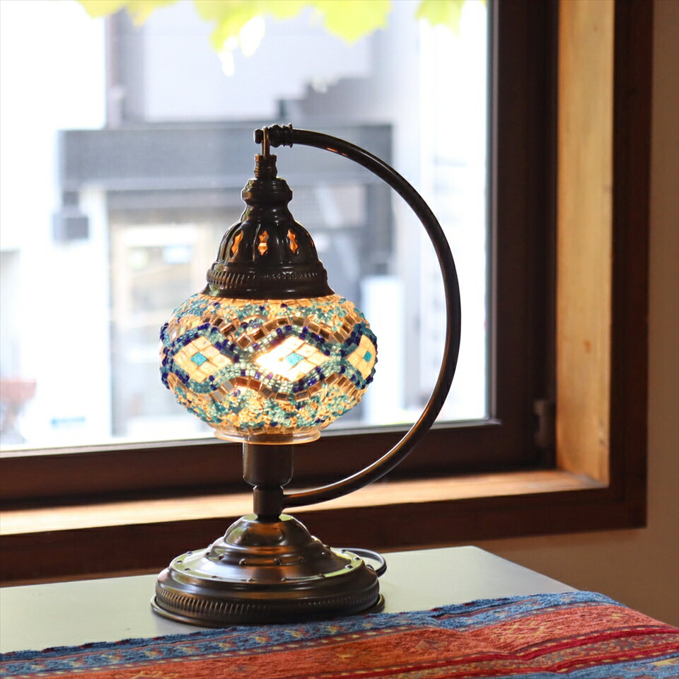 楽天市場】トルコランプ モザイクテーブルランプ ハンギング 高さ30cm