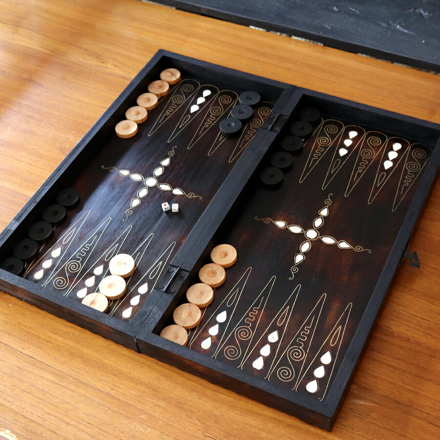 楽天市場】バックギャモン Backgammon 50.5×50.5cm 折り畳み式 螺鈿
