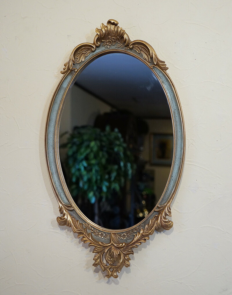 楽天市場】鏡 壁掛け アンティーク クラシック壁掛けミラー オーバル