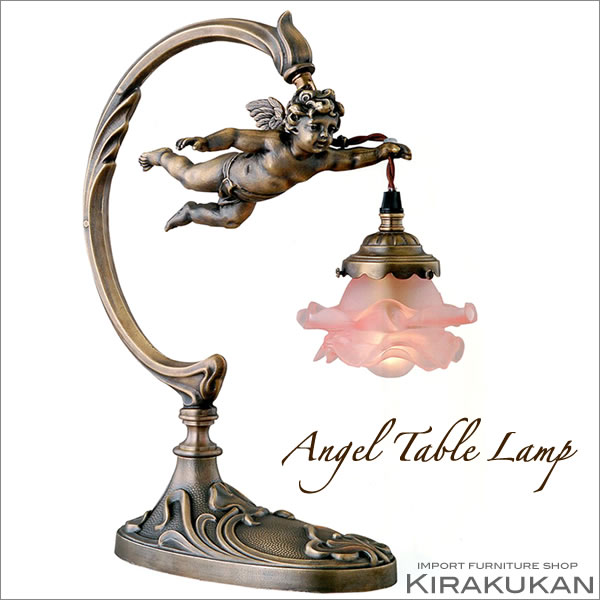 希少 激レア アールヌーヴォー アンティークランプ 陶器 エンジェル 天使 薔薇 imgrc0112728523.jpg