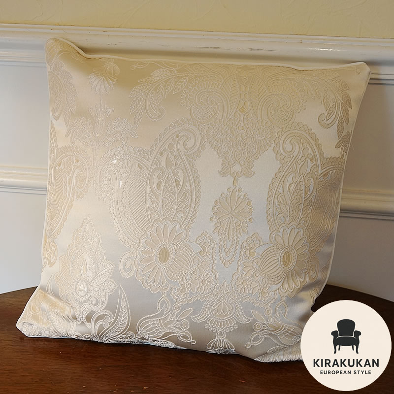 楽天市場】クッション おしゃれ フレンチスタイル 刺繍風 ホワイト色
