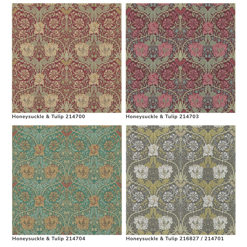 楽天市場】ウィリアムモリス 壁紙 英国製 「 Honeysuckle & Tulip