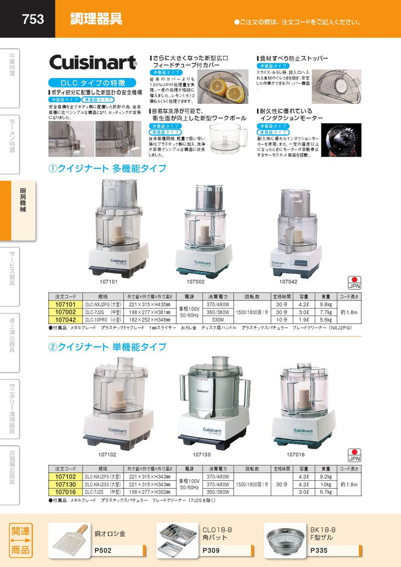 楽天市場】クイジナート(Cuisinart) フードプロセッサー 単機能タイプ