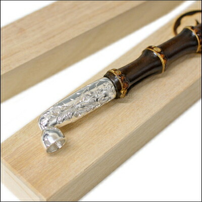 楽天市場】八久保煙管 純銀 羅宇煙管唐草 七寸 約210mm 根竹を使用 和