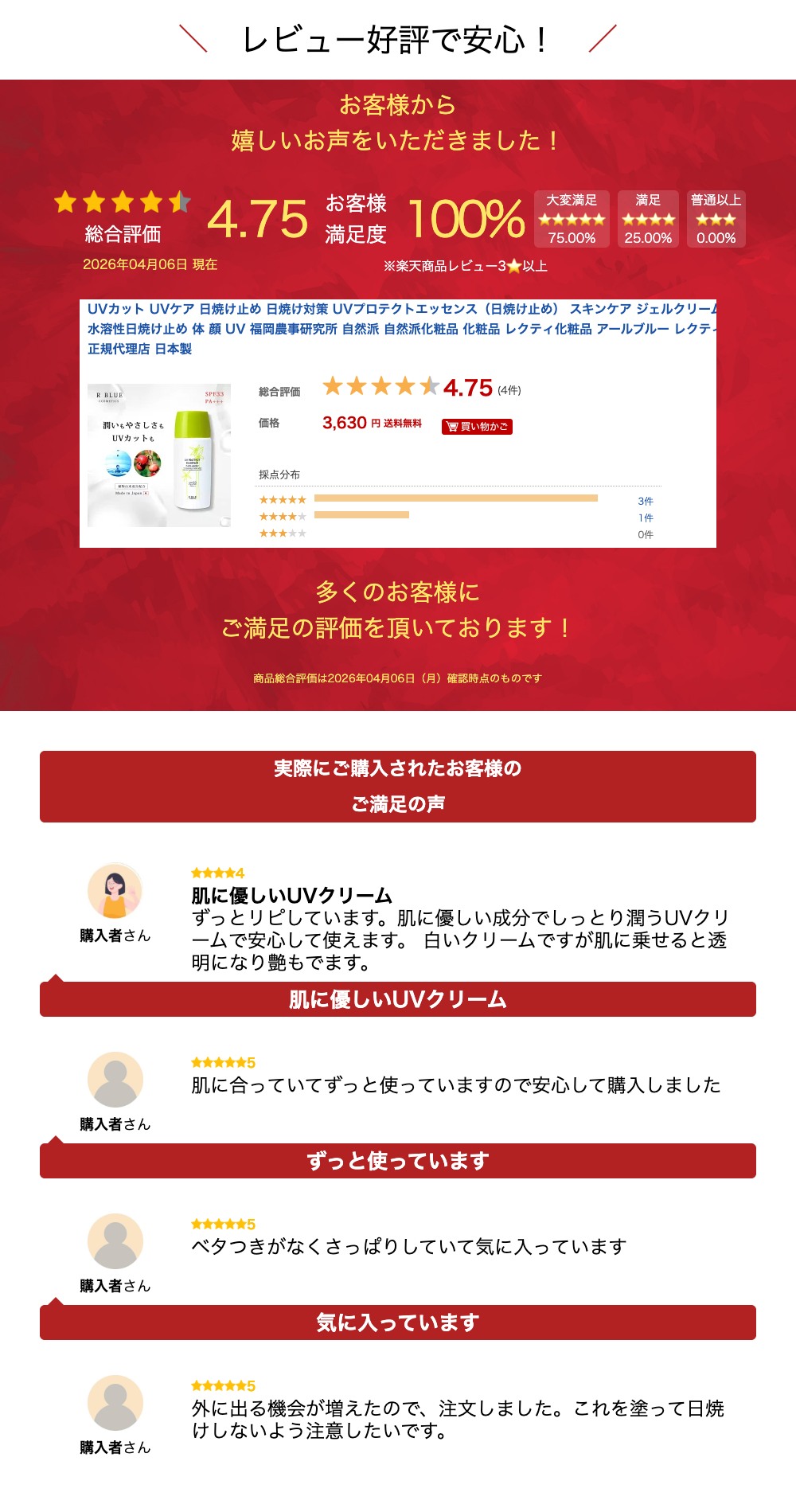 楽天市場】UVカット UVケア 日焼け止め 日焼け対策 UVプロテクト