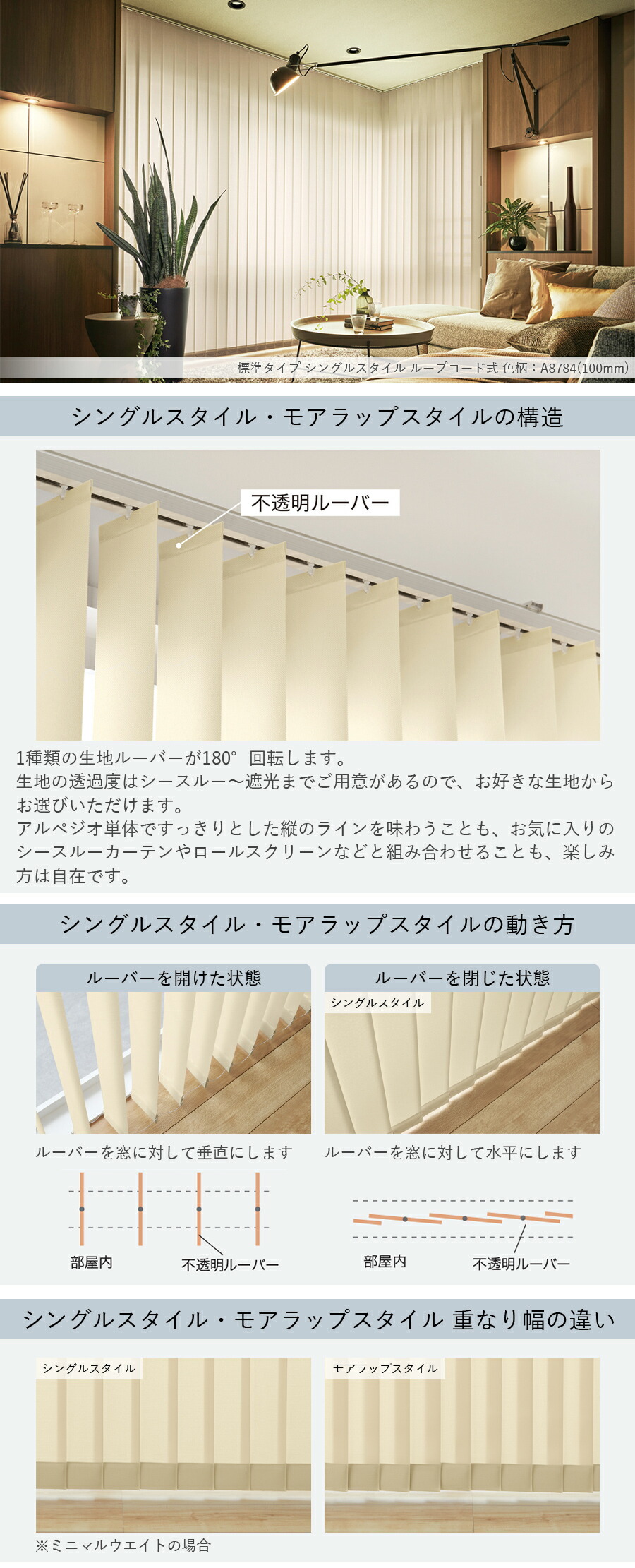 楽天市場】縦型ブラインド ニチベイ アルペジオ シングルスタイル 羽幅