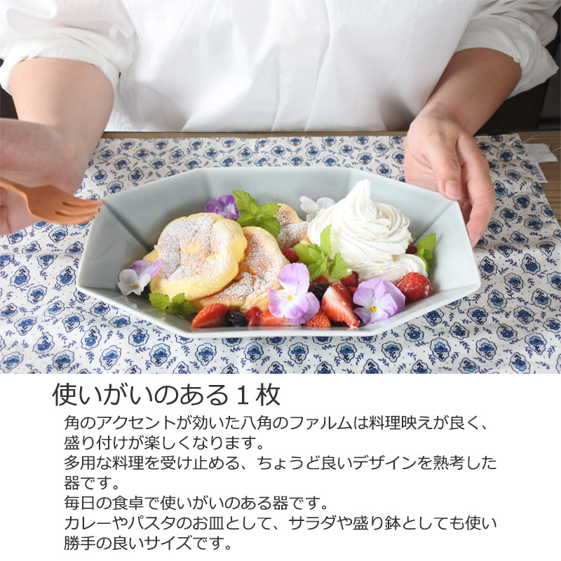 楽天市場】【日本製】カレー皿 パスタ皿 盛り鉢 サラダボウル Oct 八角