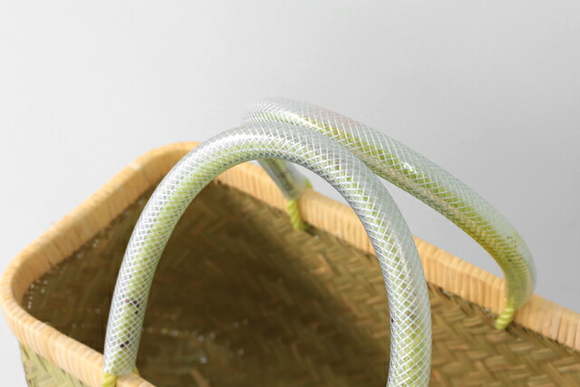 特選 青竹市場かご (チューブ取手/小サイズ)(約)幅39×マチ18×本体高さ