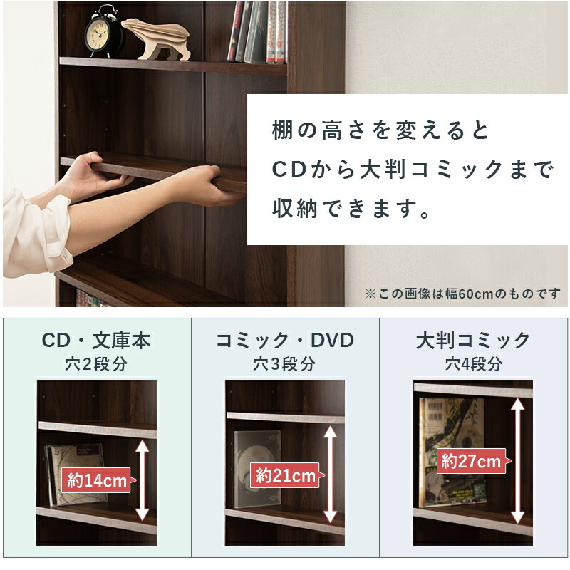 楽天市場】【6ヶ月保証付】スリムラック 幅45 奥行22.5 高さ184.5 白