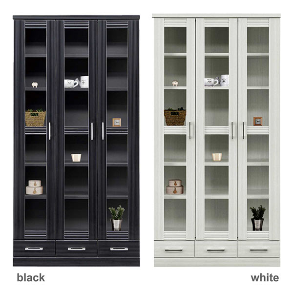 楽天市場】書棚 ガラス扉 幅80cm 高さ180cm 本棚 扉付 大容量収納 書斎