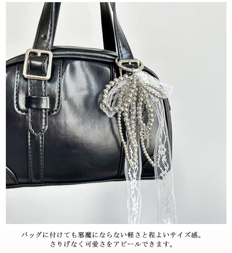 楽天市場】リボンチャーム バッグチャーム キーリング キーホルダー