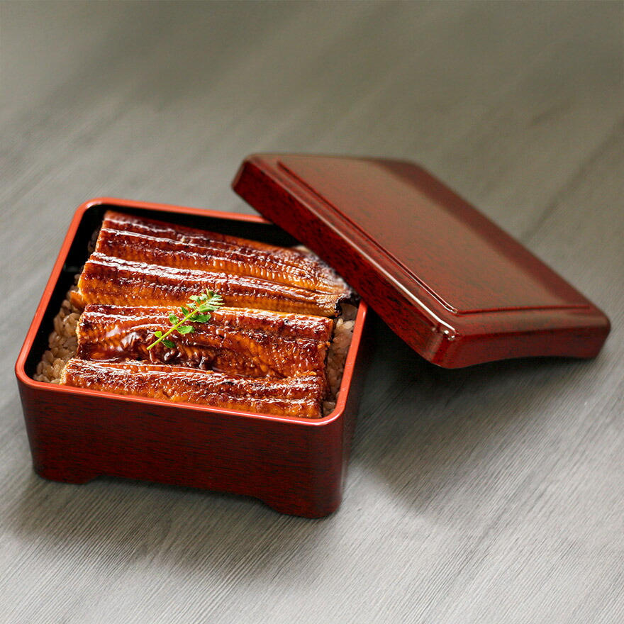 楽天市場】食洗機対応 日本製 うな重箱 器 後藤塗内黒 足付丼重うな重