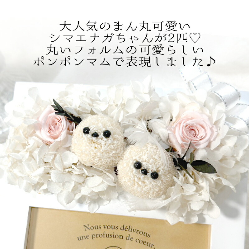 楽天市場】プリザーブドフラワー シマエナガ ウッドフレーム ローズ