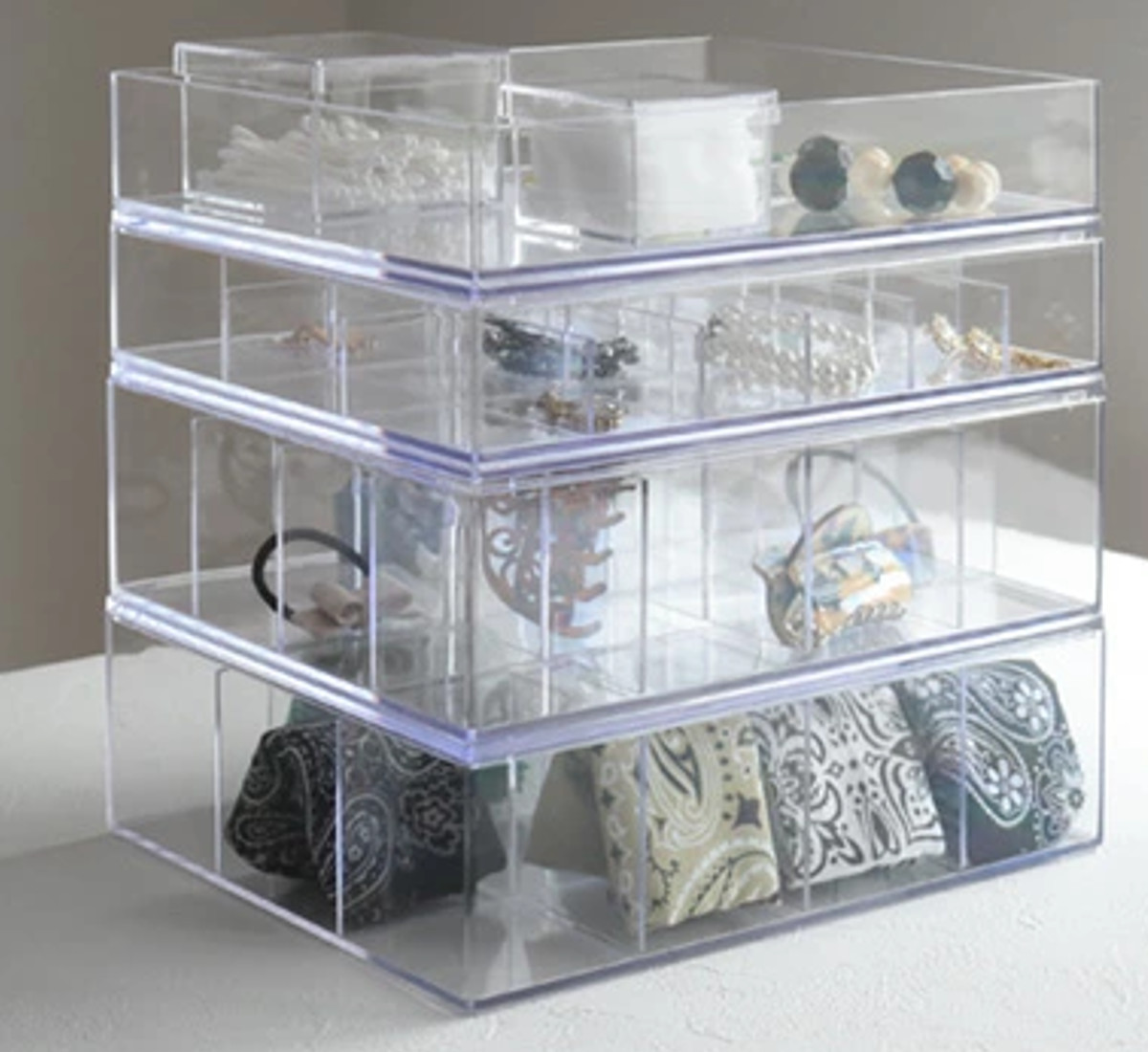 楽天市場】クリアケース ふた付き 9分割 透明 プラスチック 収納