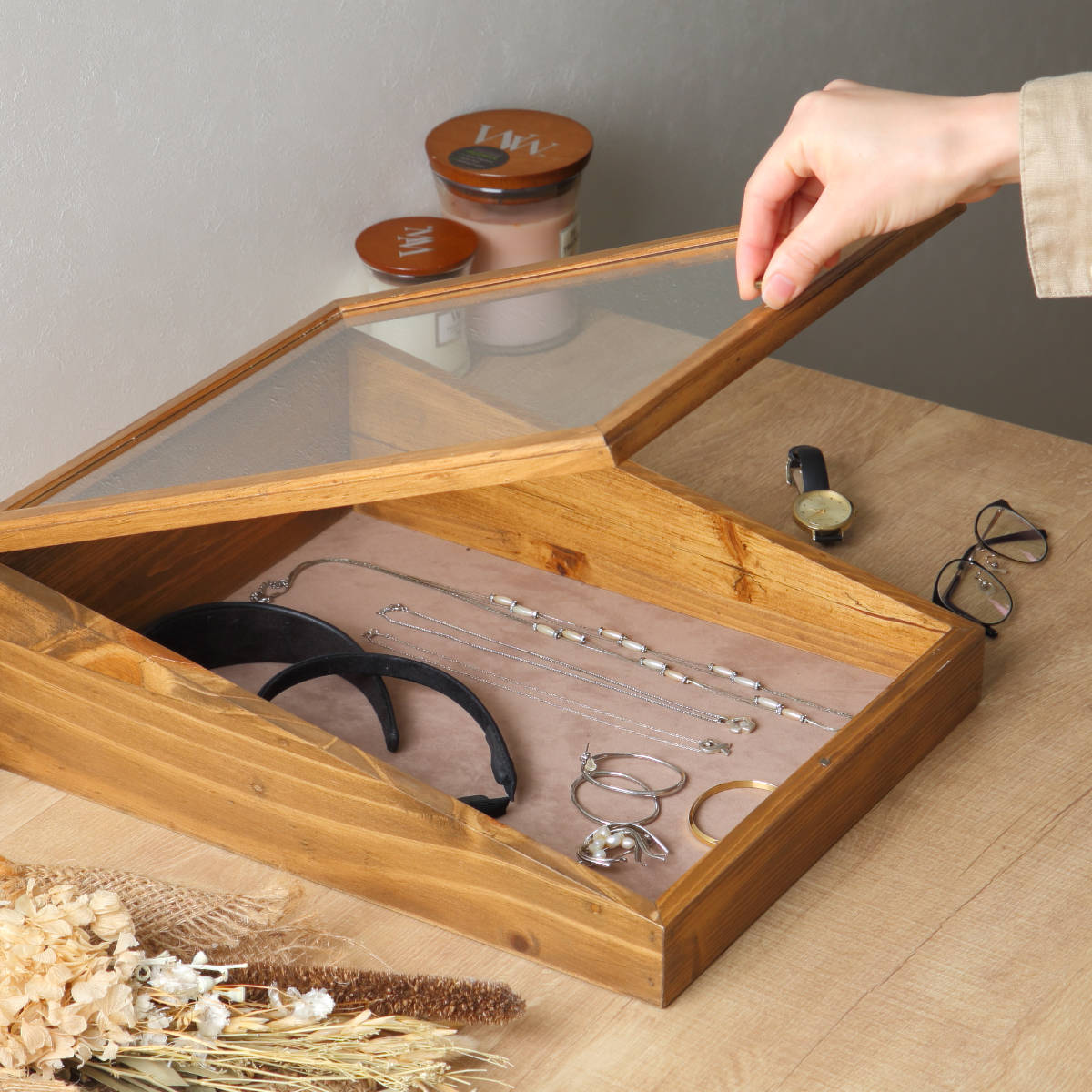 楽天市場】アクセサリーケース ナインマーケ パイン ディスプレイ