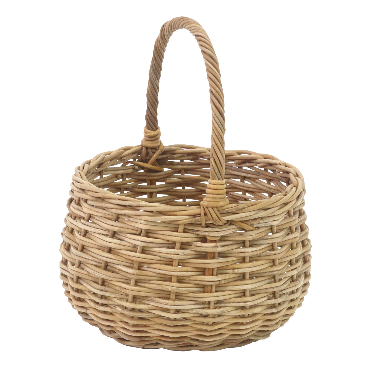 楽天市場】バスケット アラログ グリーンバスケット ラウンド ラタン