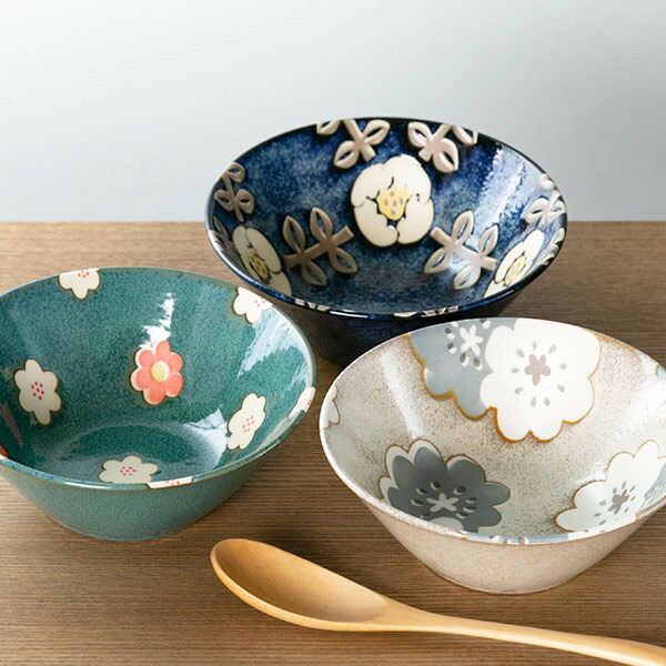 楽天市場】ボウル 14cm ノルディックフラワー 磁器 美濃焼 日本製 同色