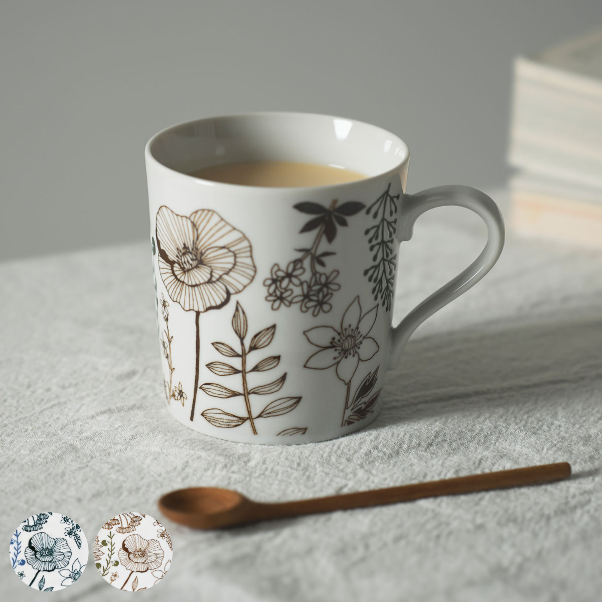 楽天市場】マグカップ 340ml フラワーパターン 磁器 美濃焼 （ 食洗機