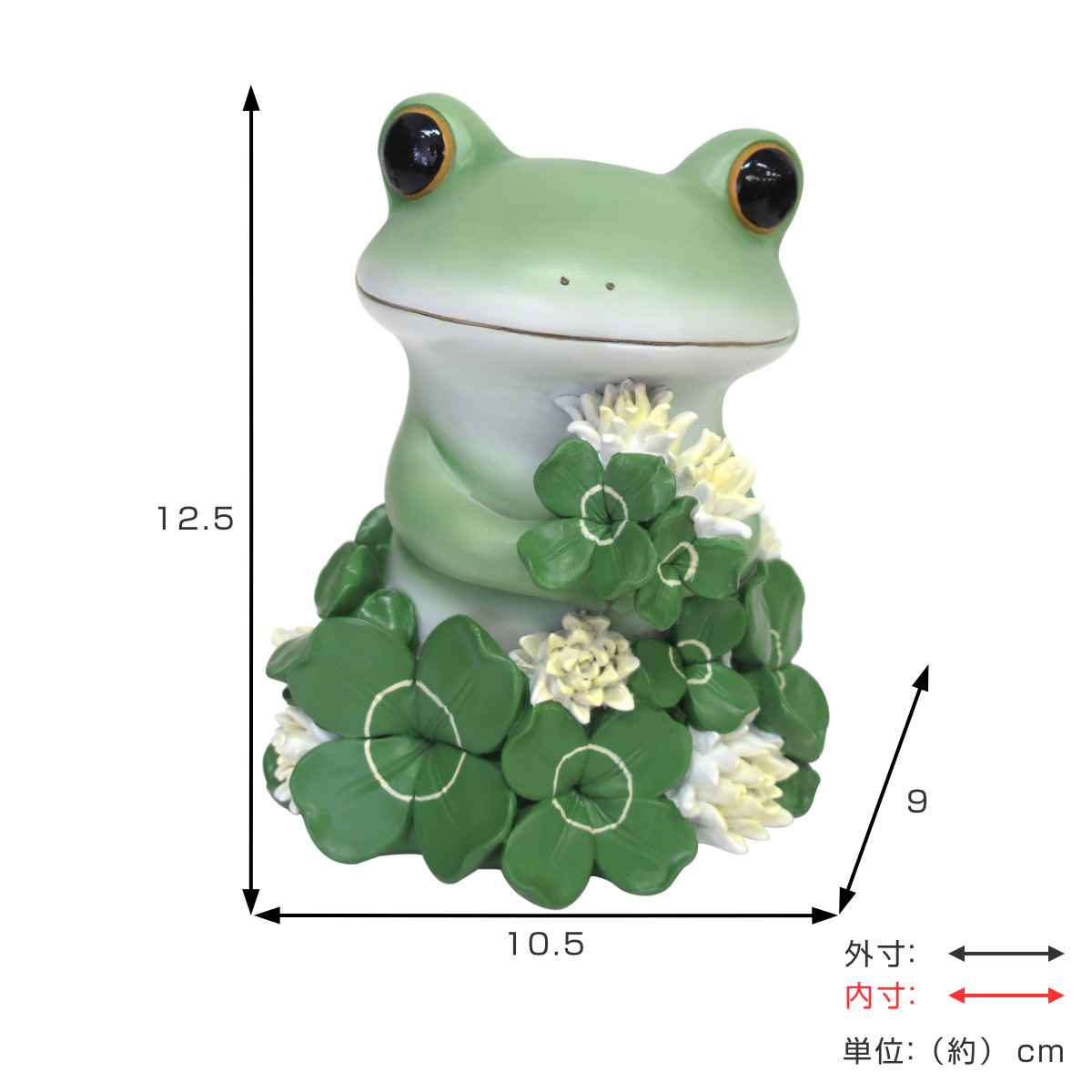 楽天市場】オーナメント ミニガーデン ラッキークローバーとカエル