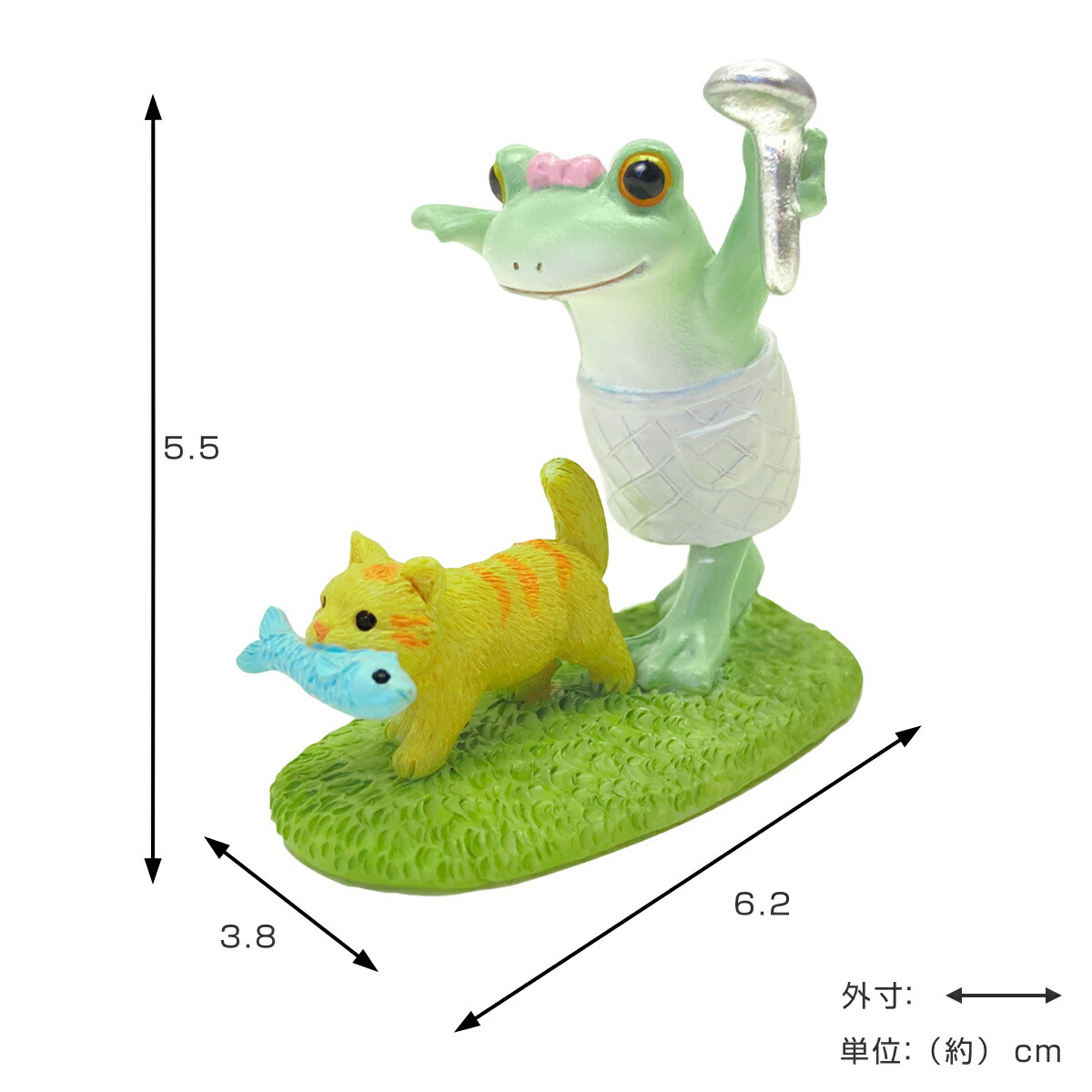 楽天市場】コポー お魚くわえたのらねこ カエル 置物 （ Copeau 置き物