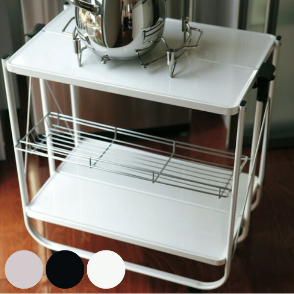 楽天市場】ライフハイト キッチンワゴン サイドカー ホワイト