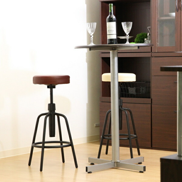 楽天市場】バースツール 高さ62〜71cm ハイチェア 高さ調整 スチール脚