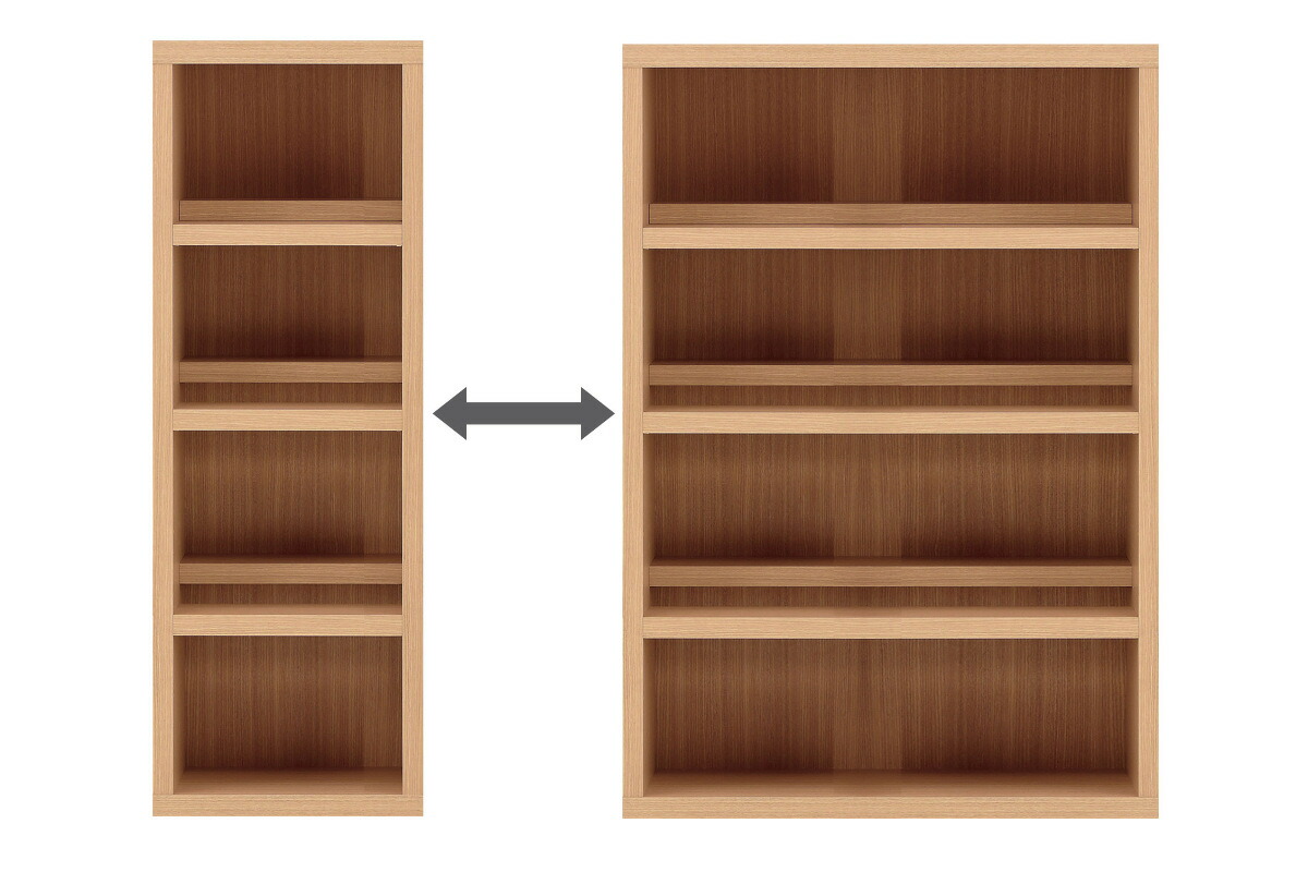 楽天市場】コミックシェルフ 幅オーダー 4段 前後収納 日本製 高さ