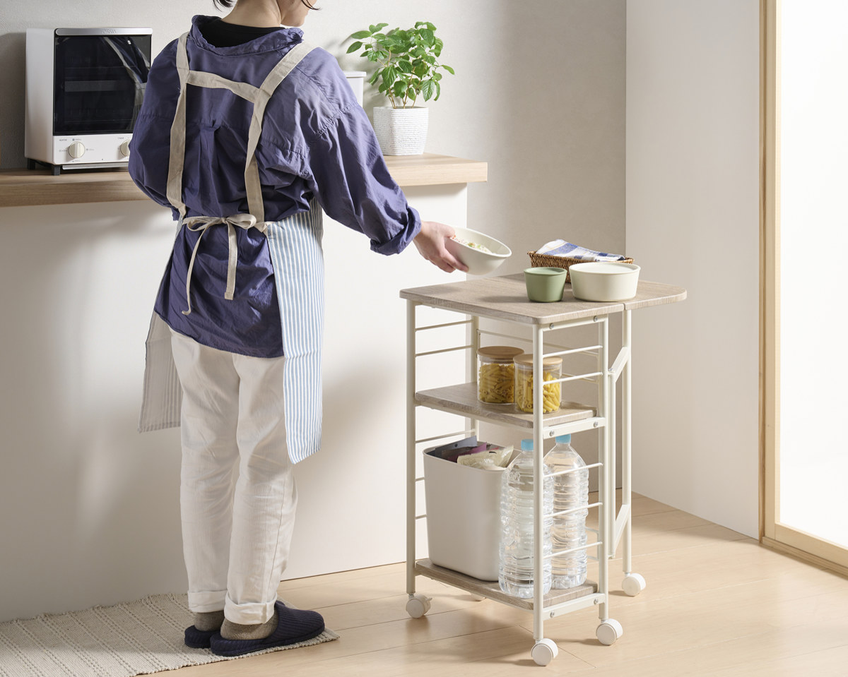 楽天市場】キッチンワゴン バタフライ天板 幅27・50cm Like Vintage