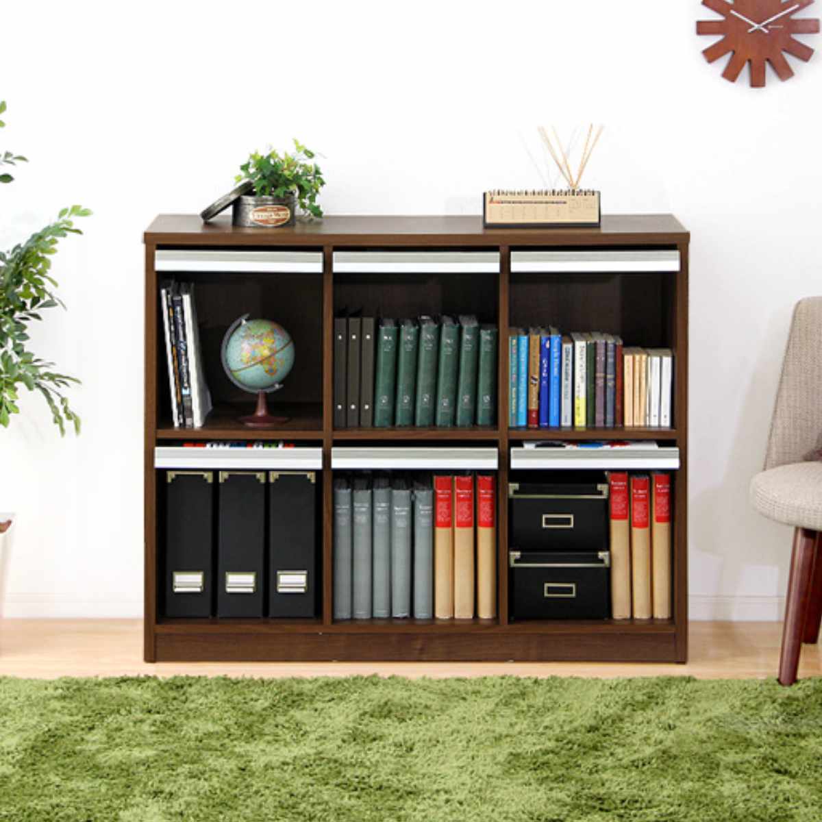 楽天市場】収納ラック 幅114.5cm フラップ扉 6枚タイプ 北欧風 組合せ