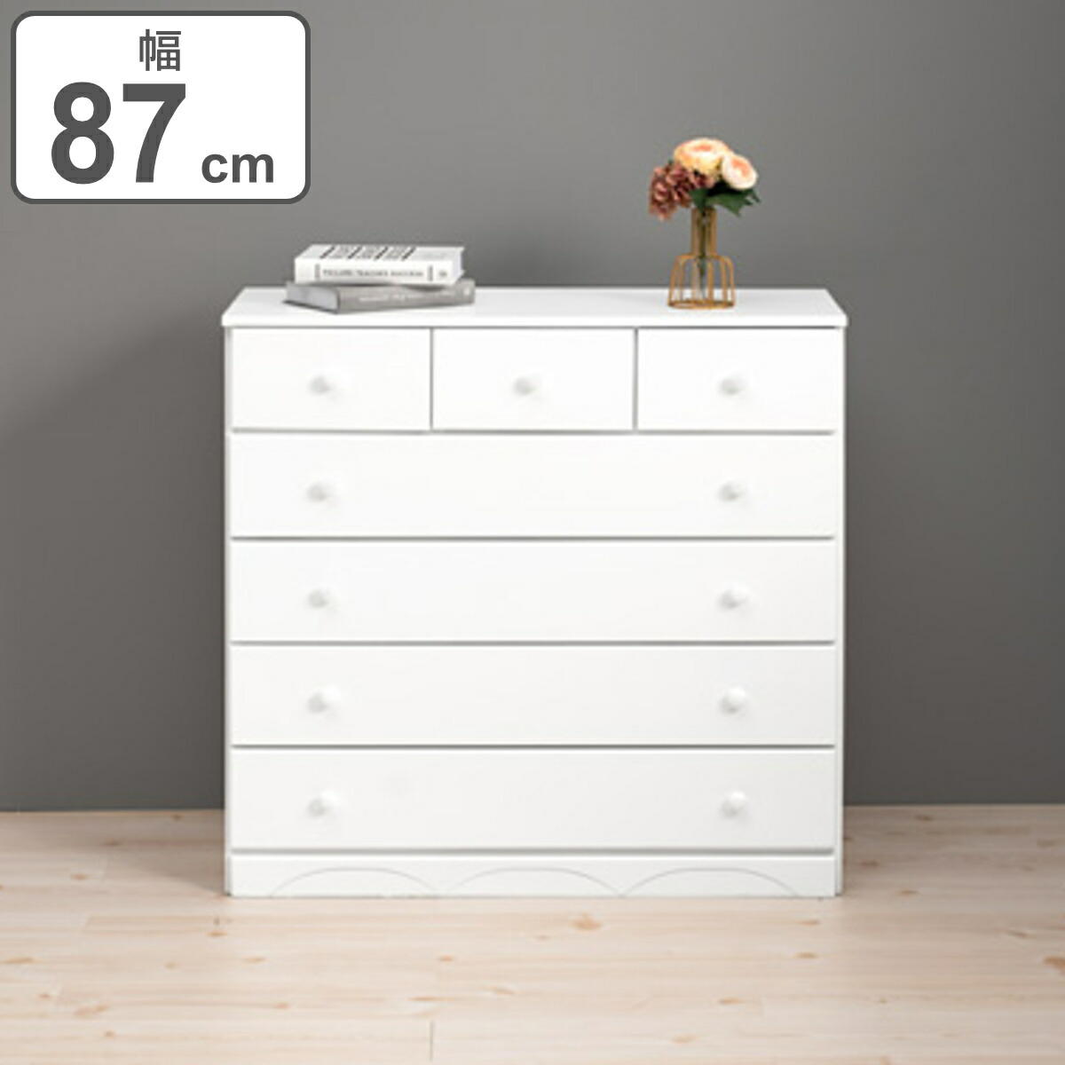 楽天市場】チェスト 7段 洋タンス 桐製 シンプルチェスト 幅87cm