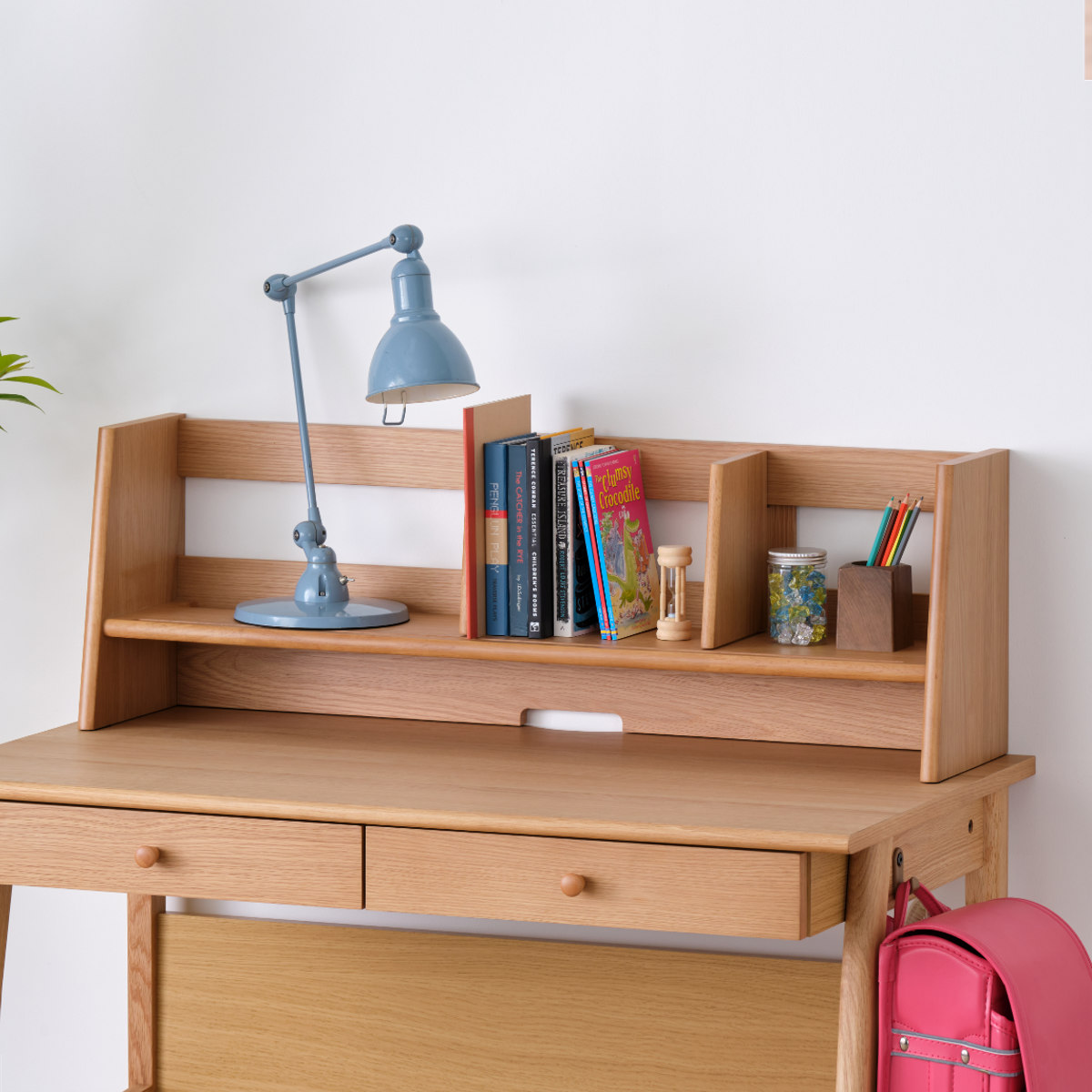 楽天市場】上棚 学習机用 幅99cm 木製 RESCO （ 机上 収納 デスク上