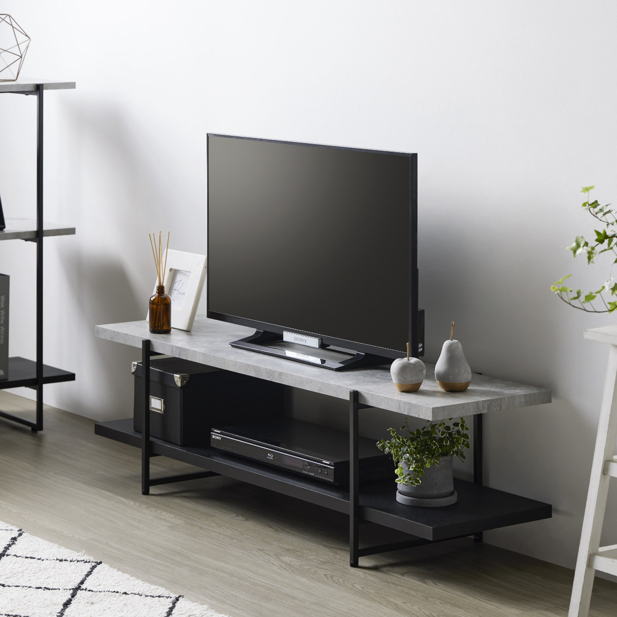 楽天市場】テレビ台 幅120cm 42型対応 ストーン調 上下組替可能 （ TV