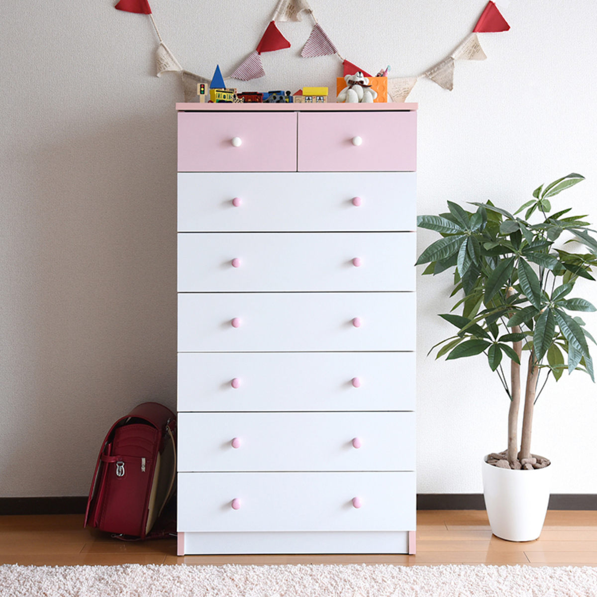 楽天市場】チェスト 幅60cm 7段 カラフル シック （ タンス 収納 棚