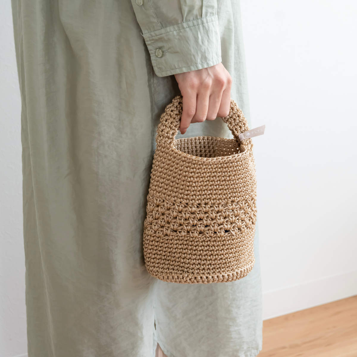 楽天市場】バッグ 手持ち マルシェシリーズ ワンハンドルバッグ 手編み