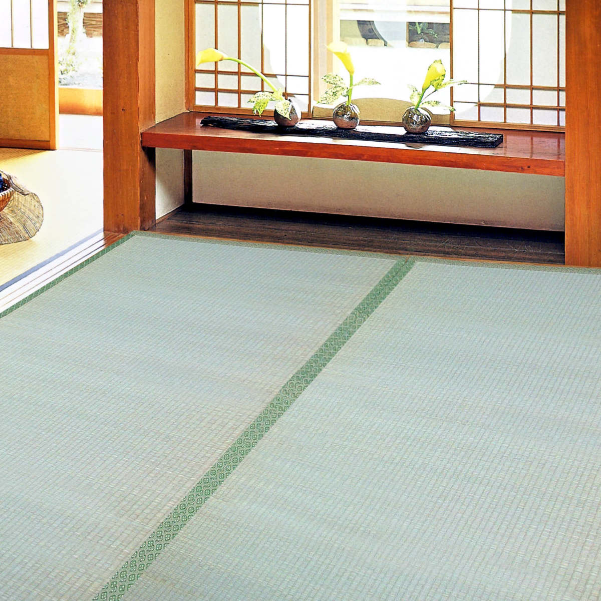 楽天市場】い草 上敷き 鈴草 6畳 本間 約286×382cm 撥水加工 （ い草