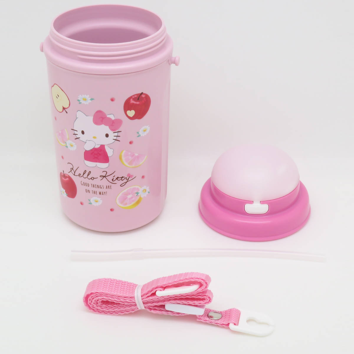 楽天市場】水筒 ストロー付水筒 ハローキティフルーツ 450ml （ キティ