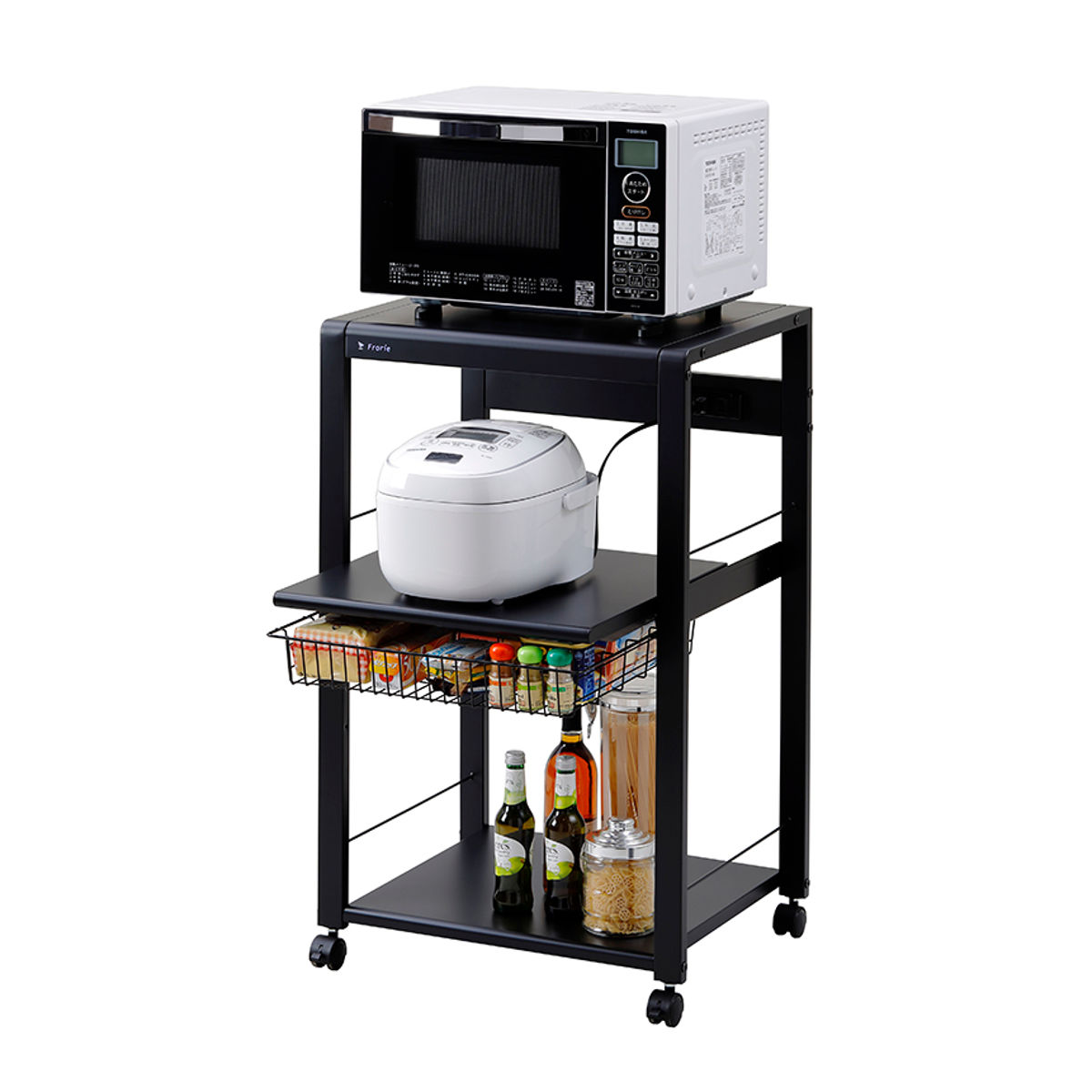 楽天市場】オープンラック ロータイプ 幅56.5cm 3段 フローリエ