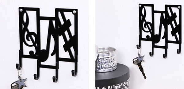 楽天市場】キーフック 音符 （ 鍵 収納 玄関 壁掛け フック 壁掛け