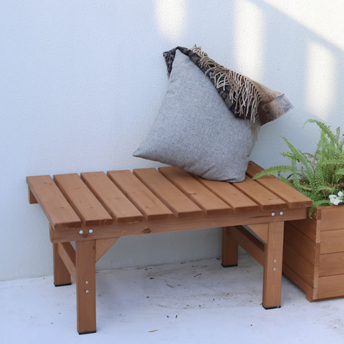 楽天市場】ユニット縁台ベンチ hiyori 幅87 奥行55 （ ガーデンデッキ