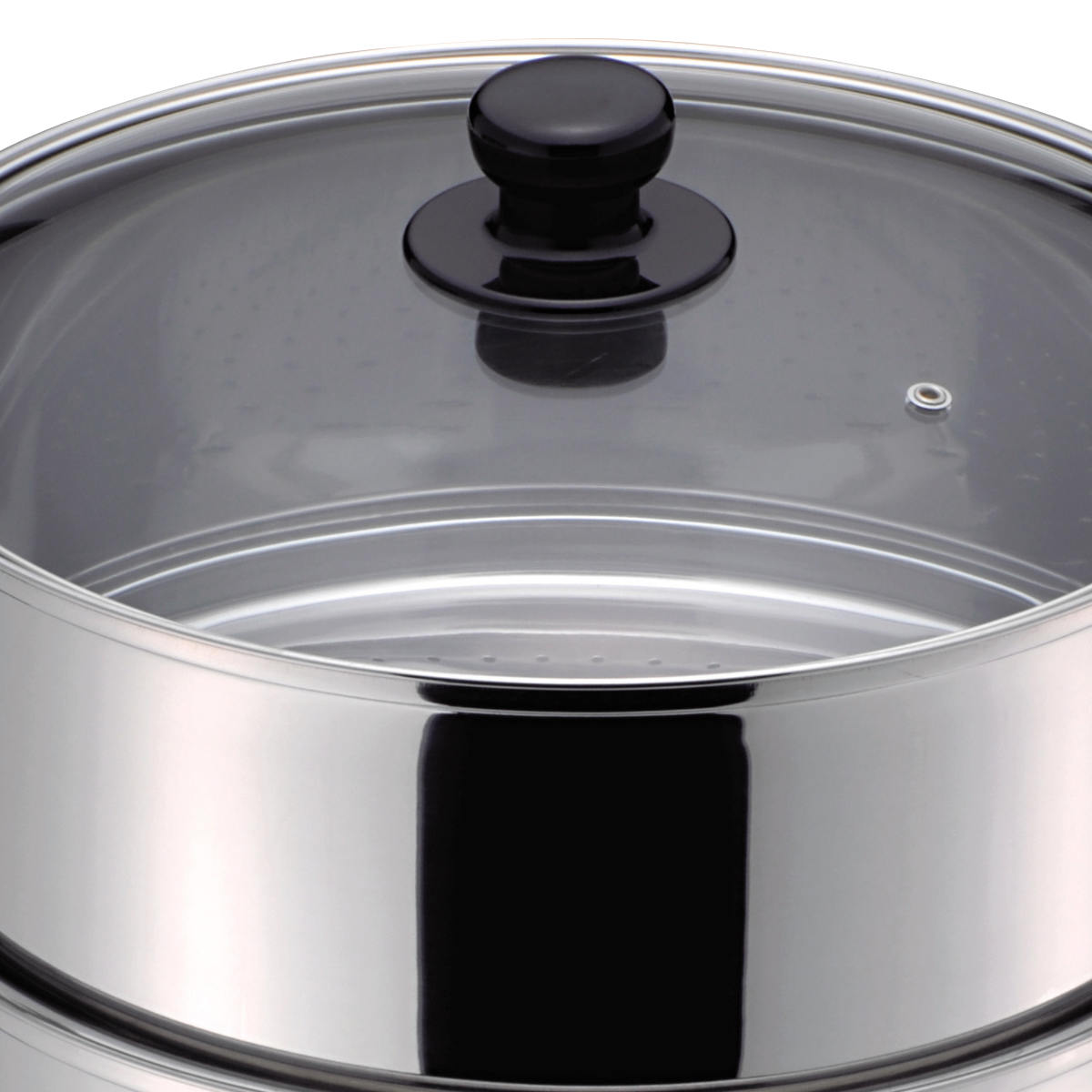 楽天市場】3段蒸し器 30cm IH対応 だんらん ガラス蓋付き 3升用
