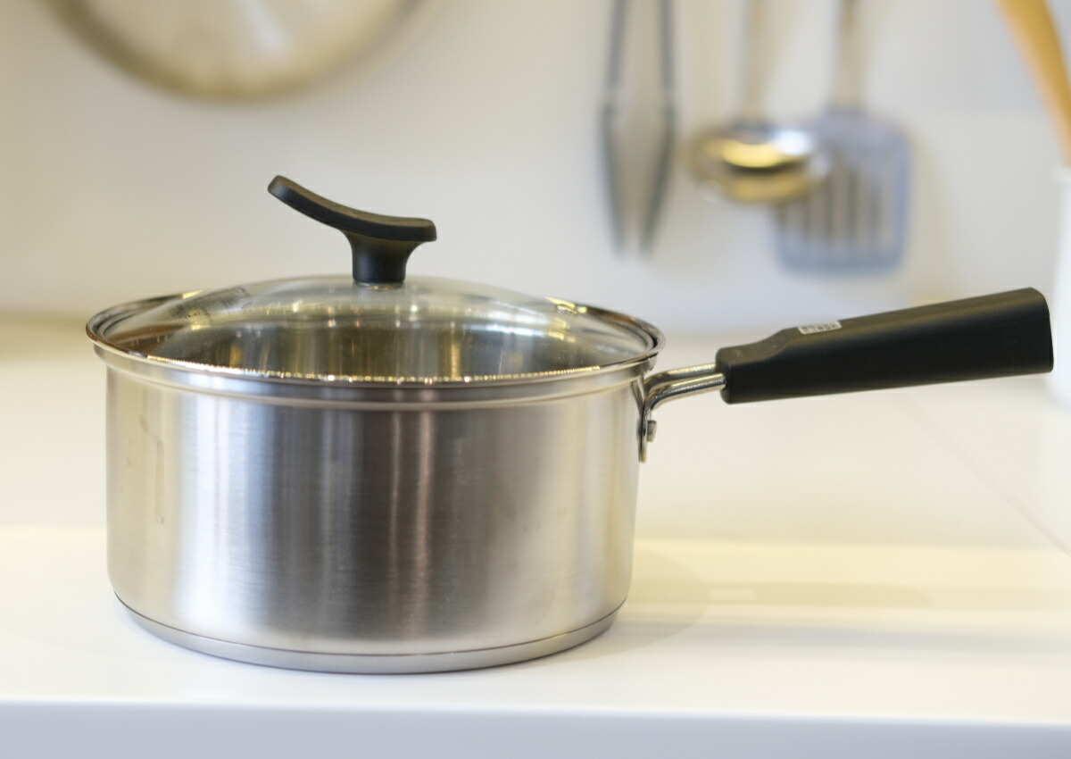 楽天市場】片手鍋 16cm IH対応 チーノ ステンレス製 3層底 ガラス蓋