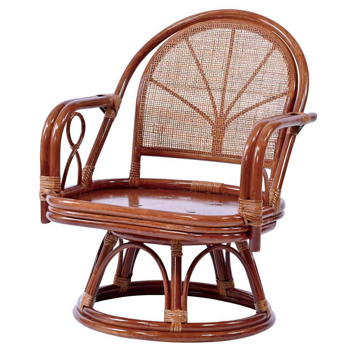 楽天市場】籐 回転チェア ラタン製 クッション別売り 座面高24cm