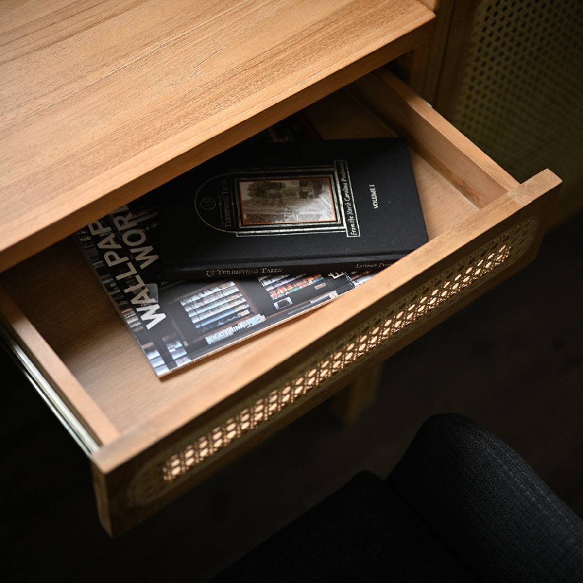 楽天市場】コンソールデスク ラタン チーク無垢材 KAGOME 100cm幅