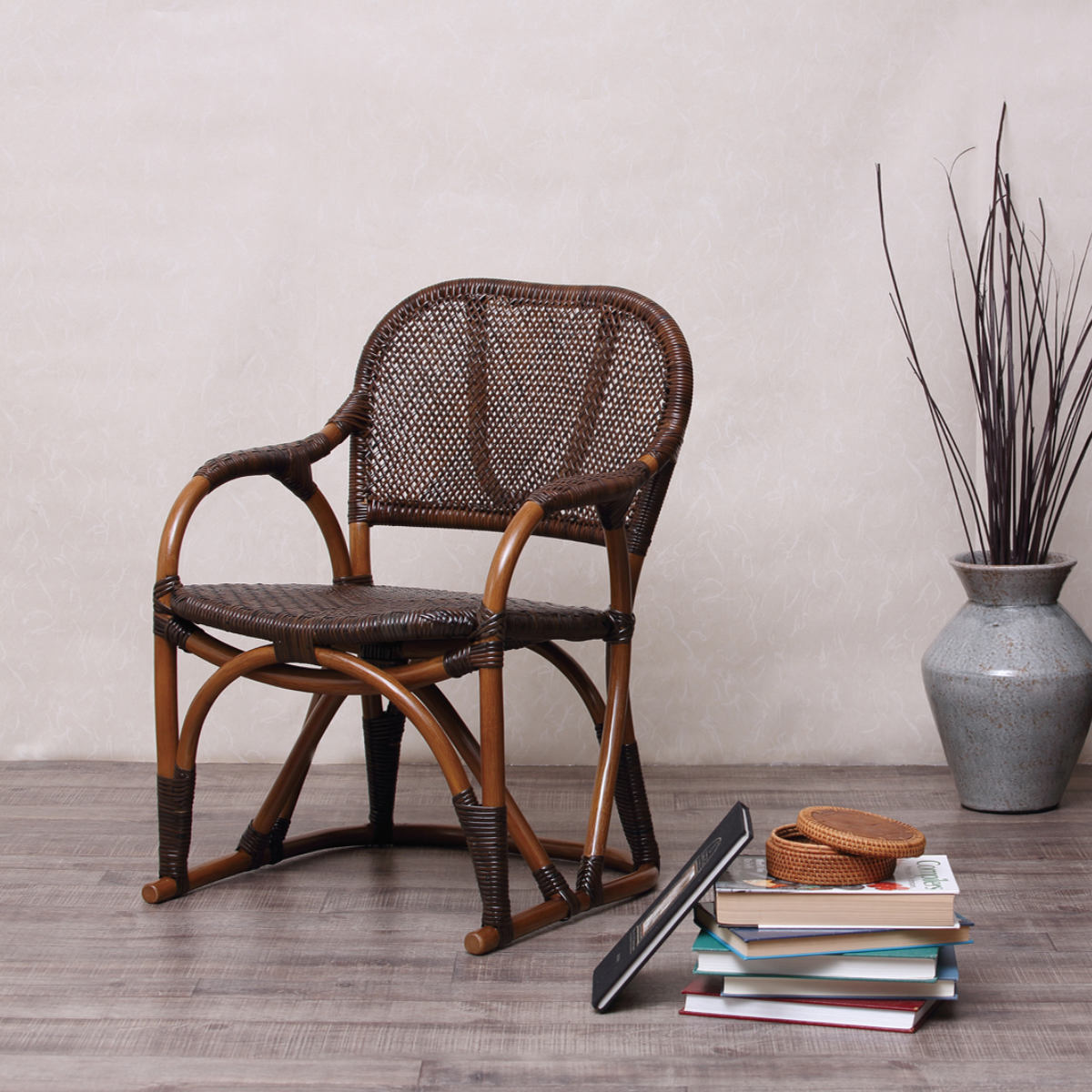 楽天市場】籐 アームチェア 座面高35cm ラタン家具 WAHOO （ 椅子 座椅