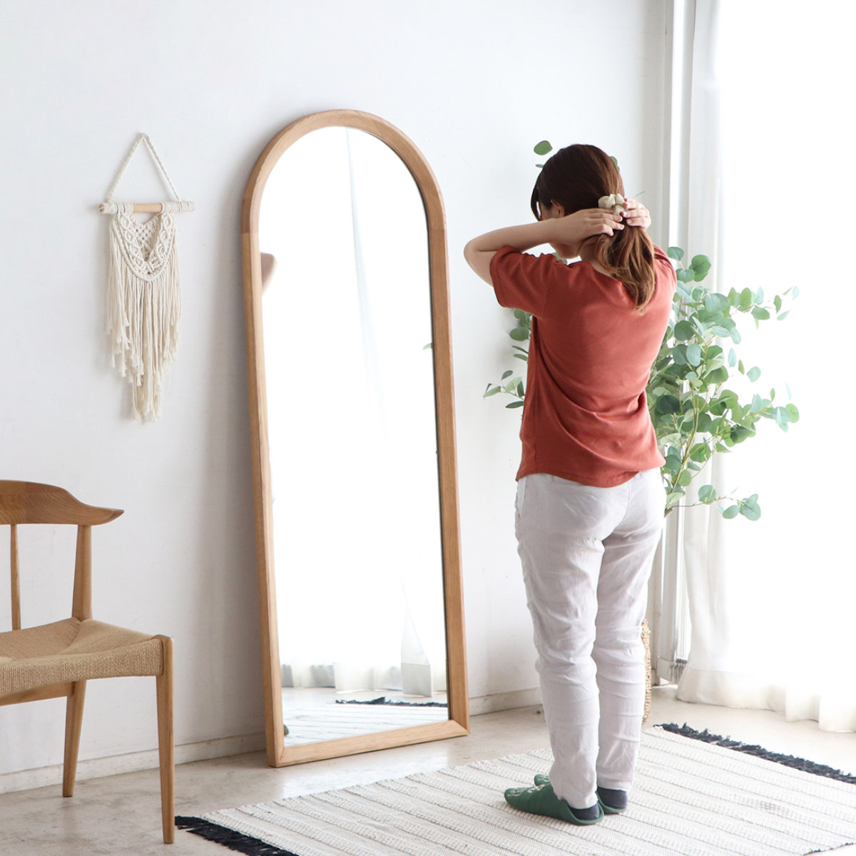 楽天市場】スタンドミラー 全身 60×160cm アーチ型 シーナ スタイル