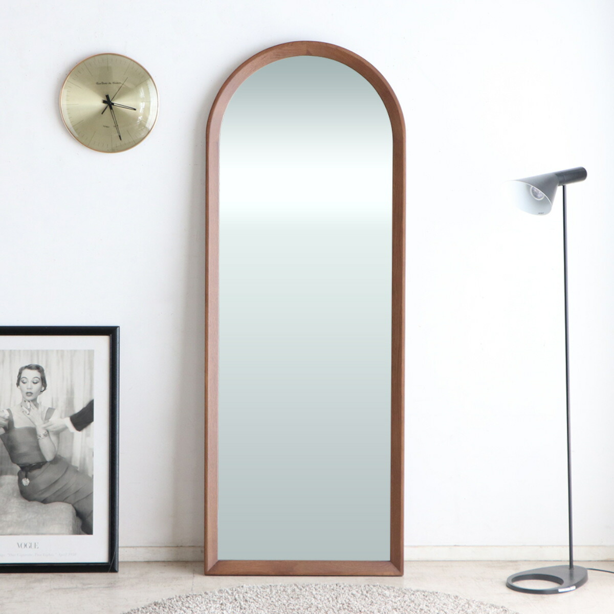 楽天市場】スタンドミラー 全身 60×160cm アーチ型 エフィーノ