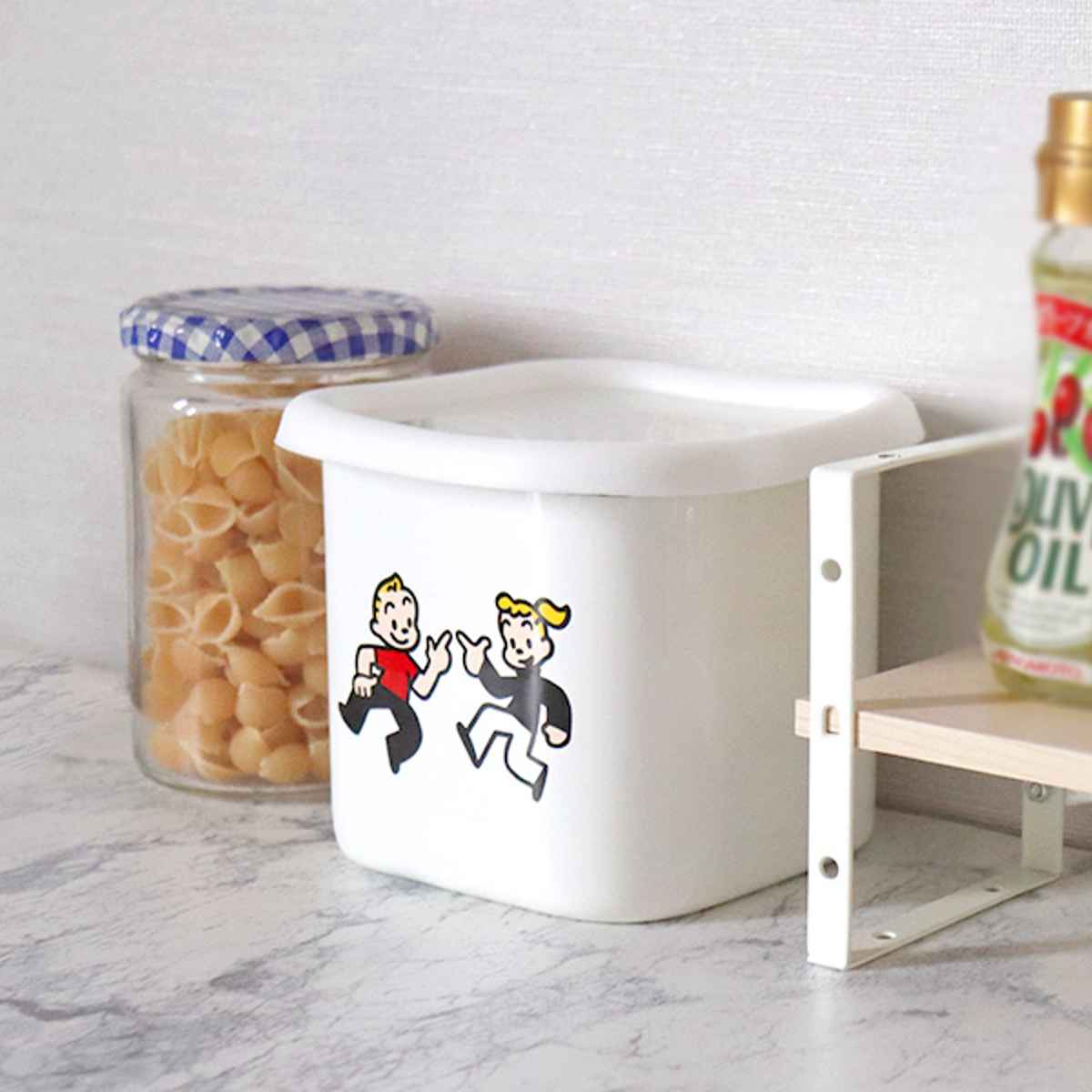 楽天市場】保存容器 850ml オサムグッズ ホーローキューブストッカー