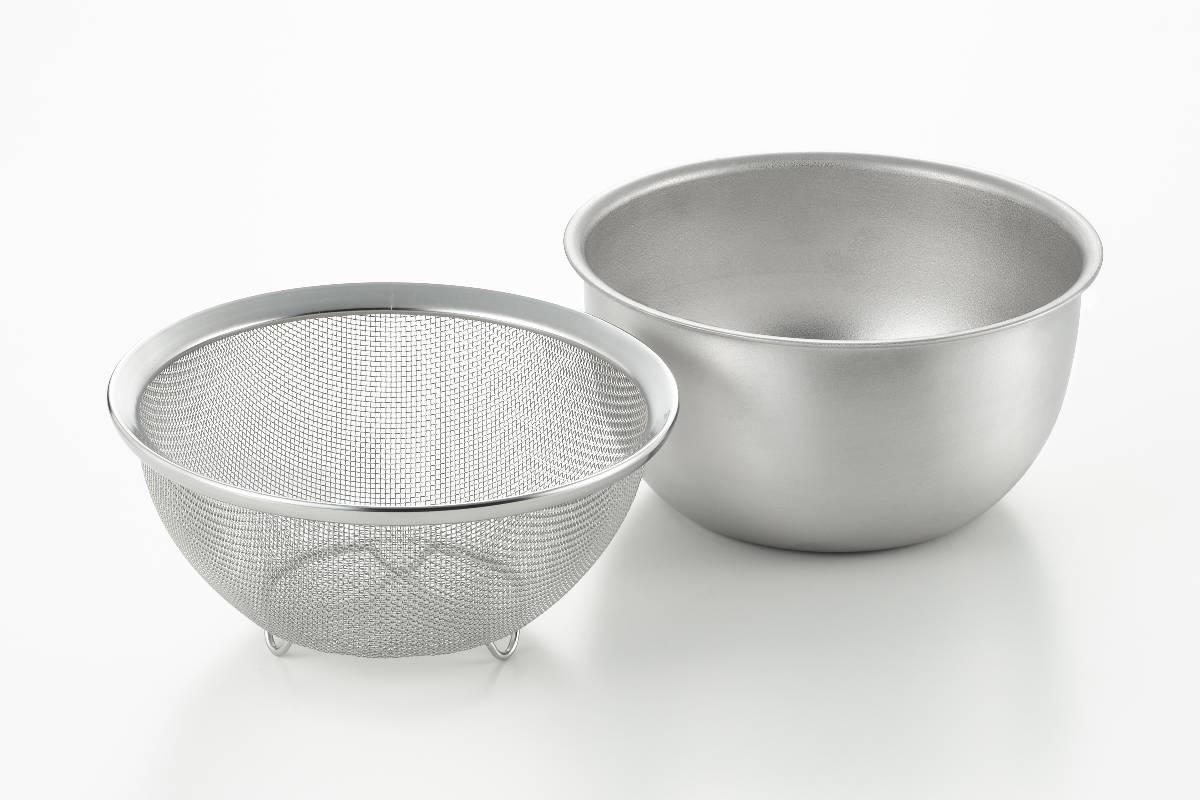 楽天市場】ザル＆ボウル 18cm 2点セット ステンレス製 郷技 日本製