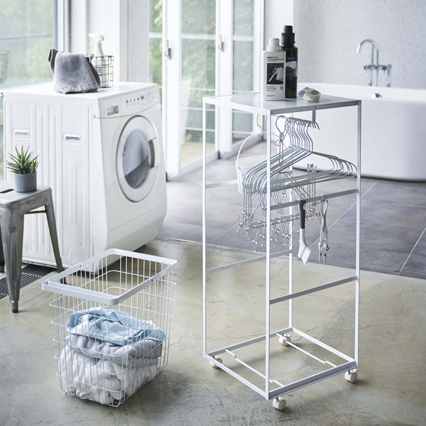 楽天市場】山崎実業 tower 天板付きランドリーワゴン タワー